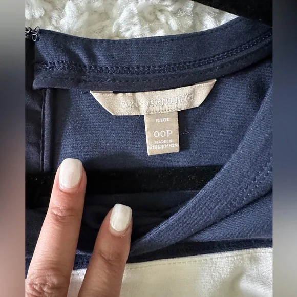 Banana republic navy cream sheath dress 00p - Picture 2 of 2